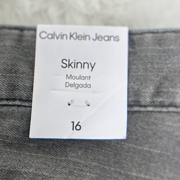 Calvin Klein Jeans Boys Skinny Grey Denim Jeans - Picture 16 of 16